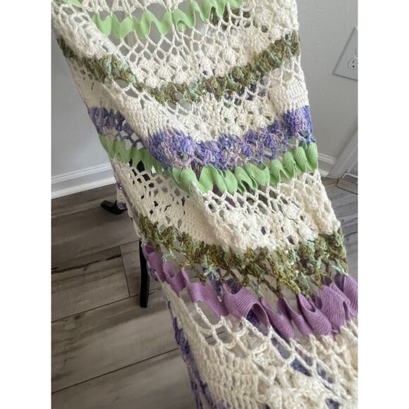 CYNTHIA STEFFE SKIRT CROCHET SZ S COTTON RUFFLE WAVY AESTHETIC COTTAGE CORE - Picture 11 of 16